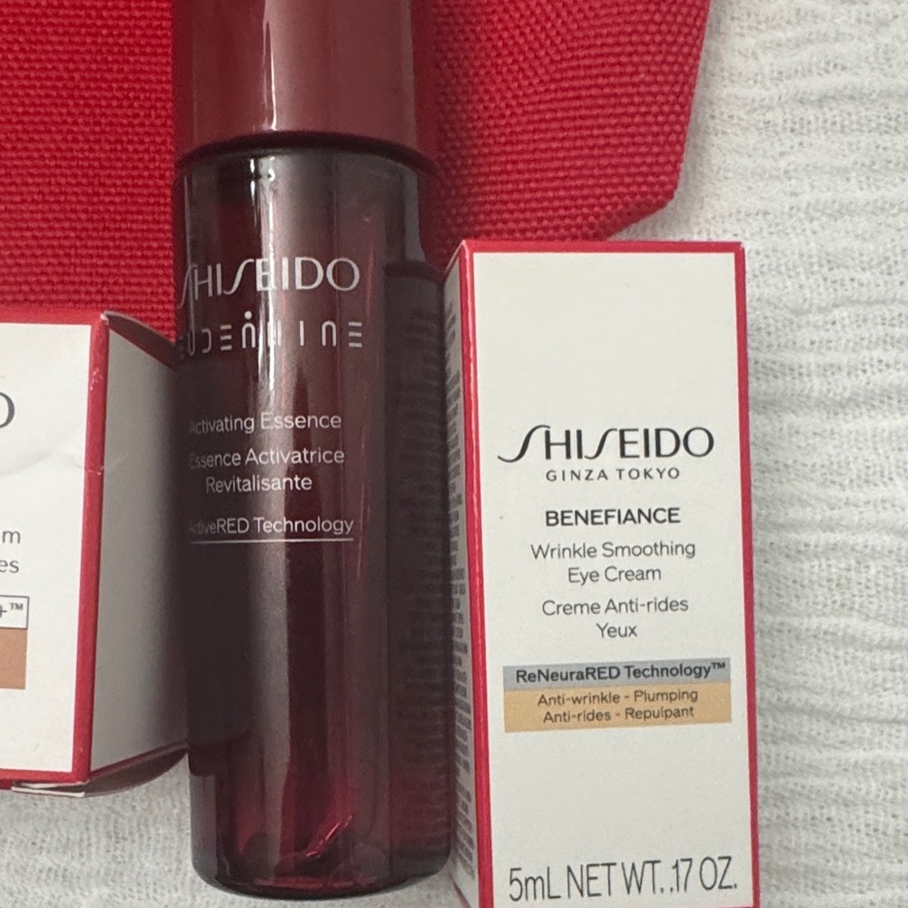 Shiseido Skincare Collection with Red and White Accents - Picture 4 of 5